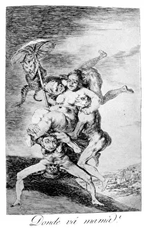 Where is mother going?, 1799. Artist: Francisco Goya
