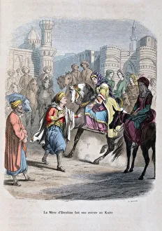 Jean Adolphe Prints: The Mother of Ibrahim Pasha enters Cairo, (1847). Artist: Jean Adolphe Beauce