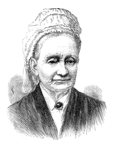 Bereaved Prints: The mother of the late President Garfield, 1881. Creator: Unknown