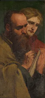 Charles Verlat Prints: Mother of the Messiah and the Four Evangelists, 1873. Creator: Charles Verlat