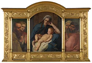 Saint Mark Prints: Mother of the Messiah and the Four Evangelists, 1873. Creator: Charles Verlat