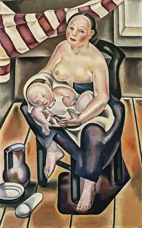 Luck Prints: Motherhood, 1922-1923. Creator: Blanchard, Maria (1881-1932)