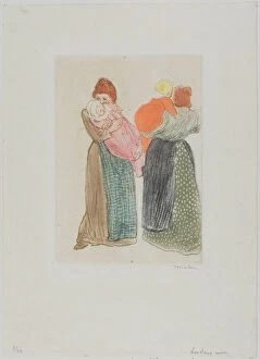 Two Mothers, 1903. Creator: Theophile Alexandre Steinlen