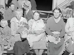 Halloween Prints: Mothers on the sidelines watch the Halloween party at Shafter migrant camp