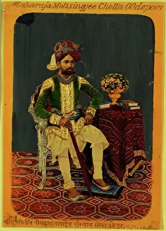 Udaipur Rajasthan India Prints: Moti Singh, Maharaja of Udaipur, c1870. Creator: Unknown
