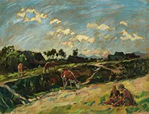 1924 Prints: Motif from Vazec, around 1924. Creator: Gustav Mally