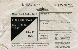 Rationing Prints: Motor fuel ration book, c1950s