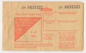 Typeface Gallery: Motor Fuel Ration Book, c1973