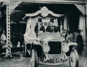 Our Wonderful World Prints: The Motor-Hearse in Oriental Dress, c1935