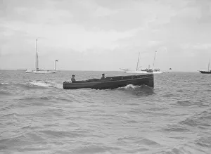 Motor launch Nitsu under way, 1912. Creator: Kirk & Sons of Cowes