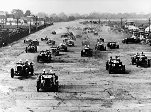 Brooklands Prints: Motor race, Brooklands, Surrey, 1920s