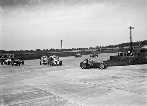 Race Collection: Motor race on the Campbell Circuit at Brooklands. Artist: Bill Brunell