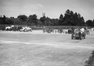 Motor racing at Brooklands. Artist: Bill Brunell