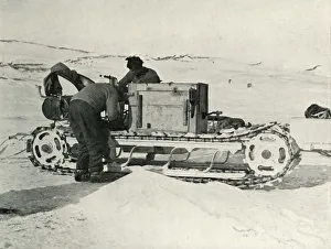 Machine Prints: One of the Motor Sledges, 1911, (1913). Artist: Herbert Ponting