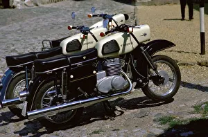 Republic Of Hungary Prints: Motorcycles in Eger, Hungary