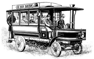 Passenger Prints: Motors in London: De Dion twelve-seated omnibus, 1898. Creator: Unknown