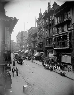 Ethnic Prints: Mott St. New York, ca 1900. Creator: Unknown