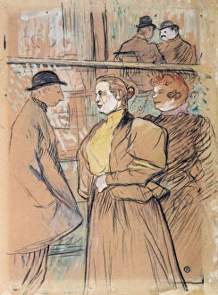 Prostitution Gallery: In the Moulin Rouge, 19th century. Artist: Henri de Toulouse-Lautrec