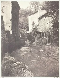 Moulins a eau en Auvergne, 1852, printed 1978. Creator: Edouard Baldus