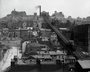Rail Road Prints: Mount Adams Incline, Cincinnati, Ohio, between 1900 and 1910. Creator: Unknown
