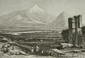 Mount Ararat with its perpetual snow, Armenia, 1838. Creator: Augustin Francois Lemaitre