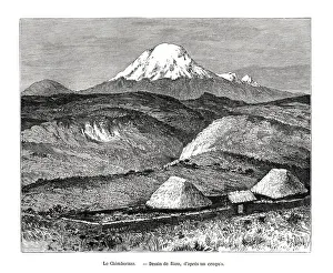 Edouard Riou Prints: Mount Chimborazo, Ecuador, 19th century. Artist: Edouard Riou