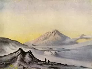 Antarctic Gallery: Mount Erebus from Hut Point, c1911, (1943). Creator: Edward Wilson
