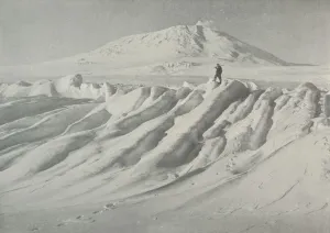 Mount Erebus Over a Water-Worn Iceberg, October 1911, (1913). Artist: Herbert Ponting