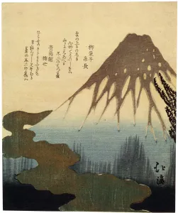 Active Volcano Prints: The Mount Fuji. 19th century. Artist: Totoya Hokkei