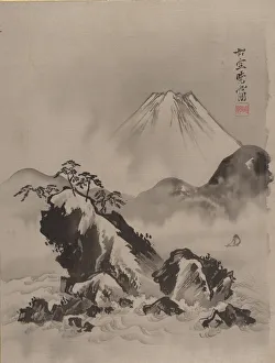 Kawanabe Kyosai Prints: Mount Fuji, ca. 1887. Creator: Kawanabe Kyosai
