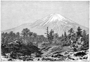 Elisee Gallery: Mount Fuji, Japan, 1895.Artist: Charles Barbant