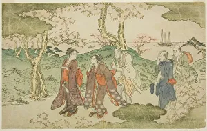 Cherry Trees Prints: Mount Goten, from the illustrated book Statue of Fugen (Fugen-zo), Japan, c