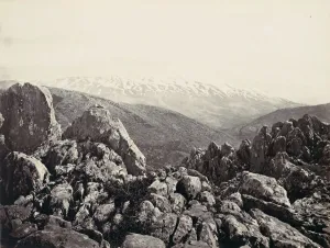 Lebanon Prints: Mount Hermon, The Mount of Transfiguration, ca. 1857. Creator: Francis Frith