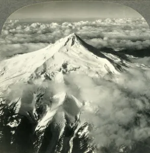 Volcano Prints: Mount Hood, Oregon, from an Airplane - Fairchild Aerial Surveys Inc