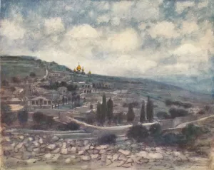 Dorothy Prints: Mount of Olives, 1903. Artist: Mortimer L Menpes