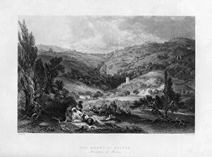 The Mount of Olives, Israel, 1841.Artist: E Benjamin