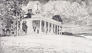 Frederick Childs Hassam Prints: Mount Vernon, 1932. Creator: Frederick Childe Hassam