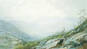 New Hampshire Prints: The Mount Washington Range, from Mount Kearsarge, 1872. Creator: William Trost Richards