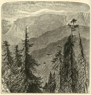 New Hampshire Prints: Mount Washington, from top of Thompsons Falls, Pinkham Pass, 1872. Creator: Harry Fenn
