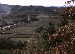 Route Prints: A mountain farm along the Skyline Drive in Virginia, ca. 1940. Creator: Jack Delano