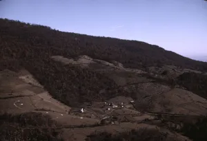 Mountain farms along the Skyline Drive, Va. ca. 1940. Creator: Jack Delano