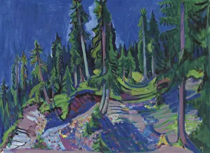 Kirchner Prints: Mountain forest study, 1936. Creator: Kirchner, Ernst Ludwig (1880-1938)