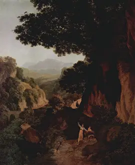 Arms Raised Prints: Mountain Landscape, 1798. Creator: Jacob Wilhelm Mechau