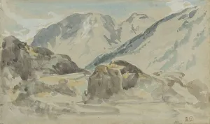 Mountain landscape, 1840-1850. Creator: Eugene Delacroix