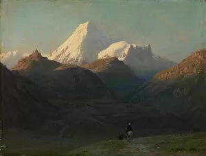 Caucasian Mountains Gallery: Mountain Landscape, 1868. Artist: Lagorio, Lev Felixovich (1827-1905)