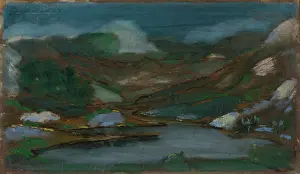 Katona Ferdinand Prints: Mountain landscape, 1910-1920. Creator: Ferdinand Katona