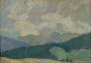 Vienna Secession Prints: Mountain landscape, 1930-1940. Creator: Zolo Palugyay