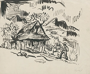 Return Prints: Mountain landscape, 1940 onwards. Creator: Arnold Peter Weisz-Kubincan