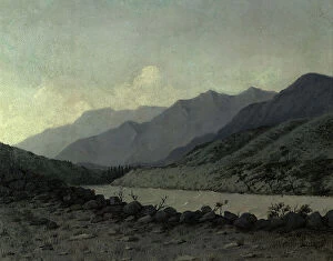 Darkness Collection: Mountain Landscape. Altai, 1850-1899. Creator: Pavel Mikhailovich Kosharov