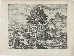Fortress Gallery: Mountain Landscape, ca. 1570. ca. 1570. Creators: Anon, Lucas Gassel